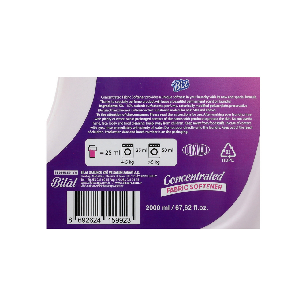 Suavizante concentrado floral para ropa Bix (2 L) - Miniatura 3