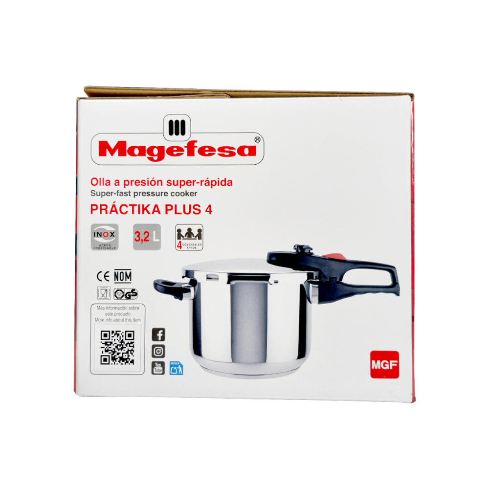 Olla a presión súper rápida de 3.2 L Práctika plus 4 Magefesa - Miniatura 2