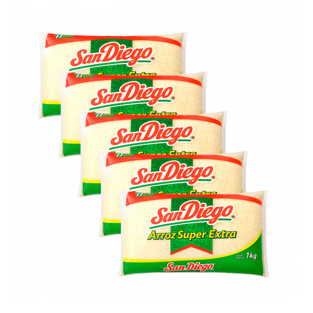 Arroz súper extra San Diego (5 x 1 kg / 2.2 lb) | Supermarket 23 es una ...
