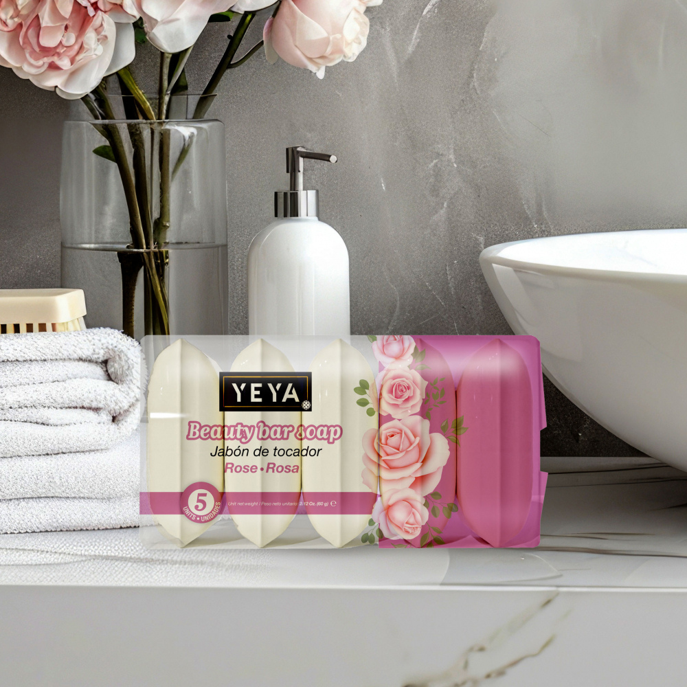 Jabón de tocador de rosa YEYA (4 x 300 g / 10.58 oz) - Miniatura 4