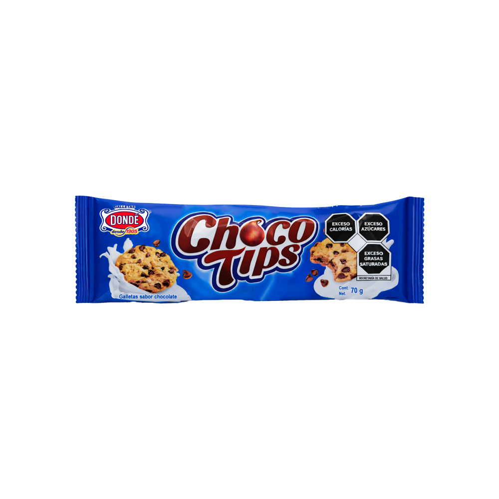 Choco Tips Galletas sabor chocolate Choco Tips Donde (70 g / 2.47 oz ...