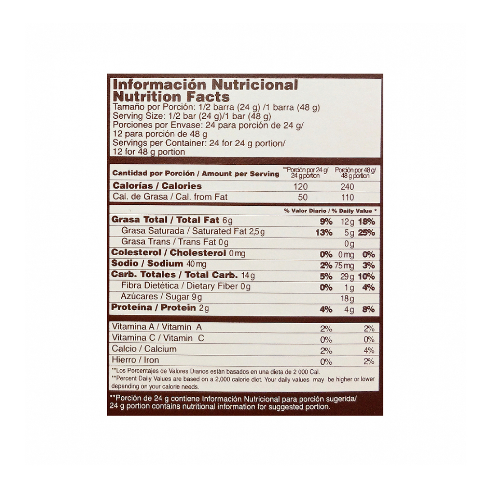 Barra de caramelo y maní con cobertura sabor chocolate Jumbo Flow (576 g / 1.26 lb) - Miniatura 4