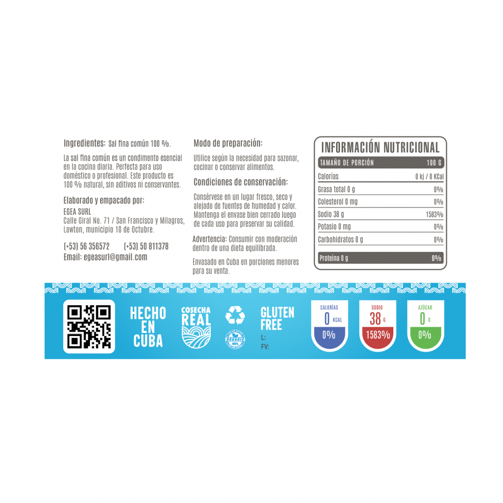 Sal fina común Cosecha Real (500 g / 1.1 lb) - Miniatura 3