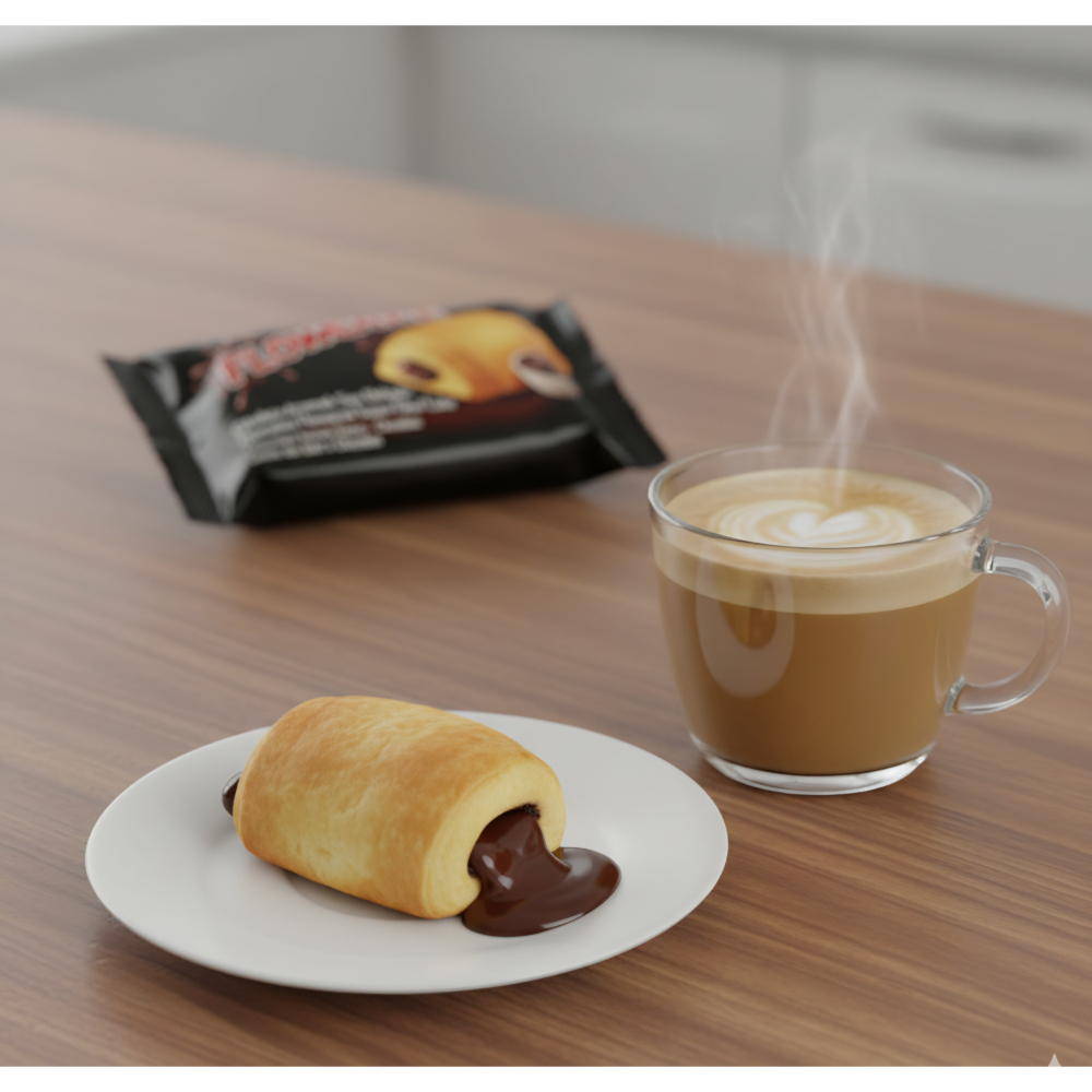 Torta rellena de crema con sabor a chocolate Flowcake (50 g / 1.76 oz) - Miniatura 4