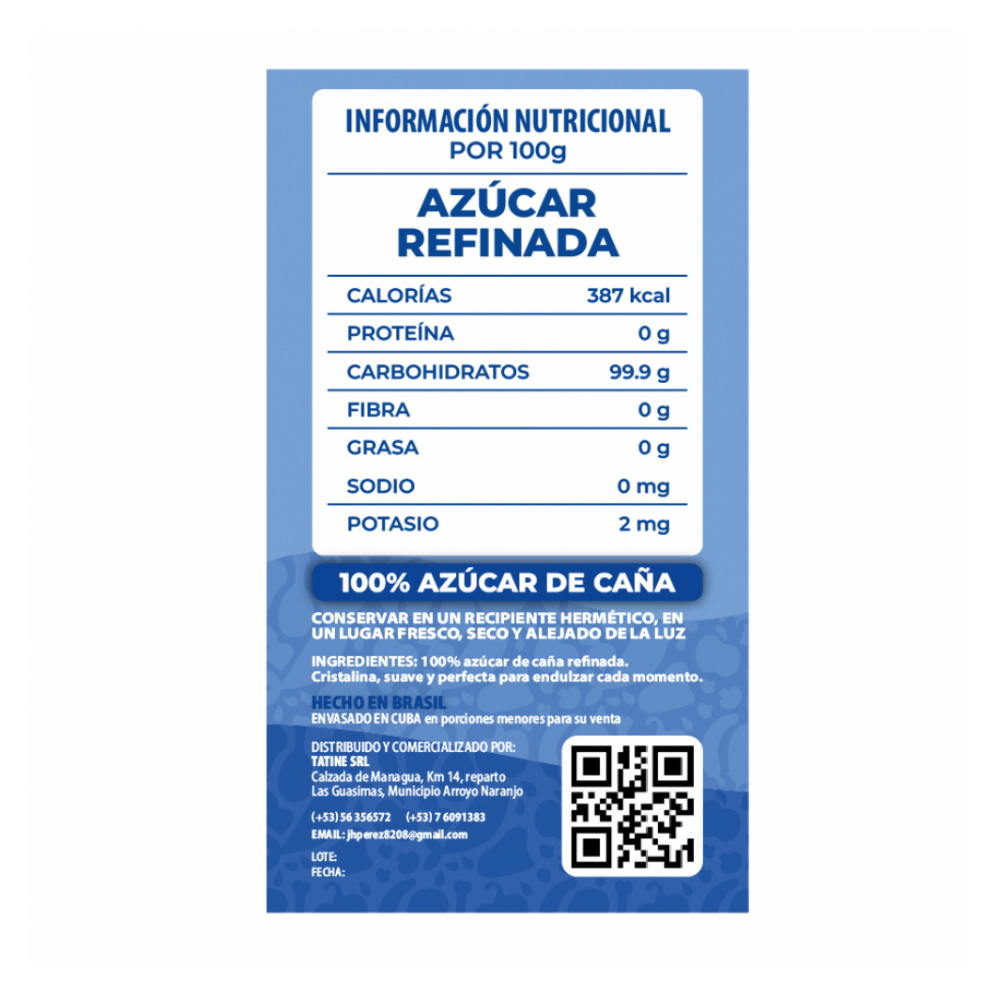 Azúcar blanca refinada Campo Vivo (8 x 500 g / 1.1 lb) - Miniatura 2
