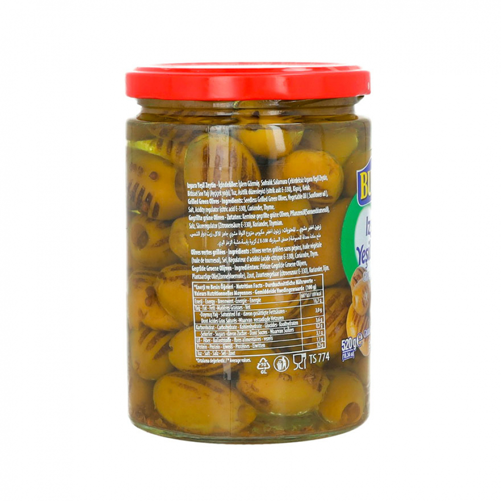 Aceitunas verdes a la parrilla Burcu (520 g / 1.15 lb) - Miniatura 3