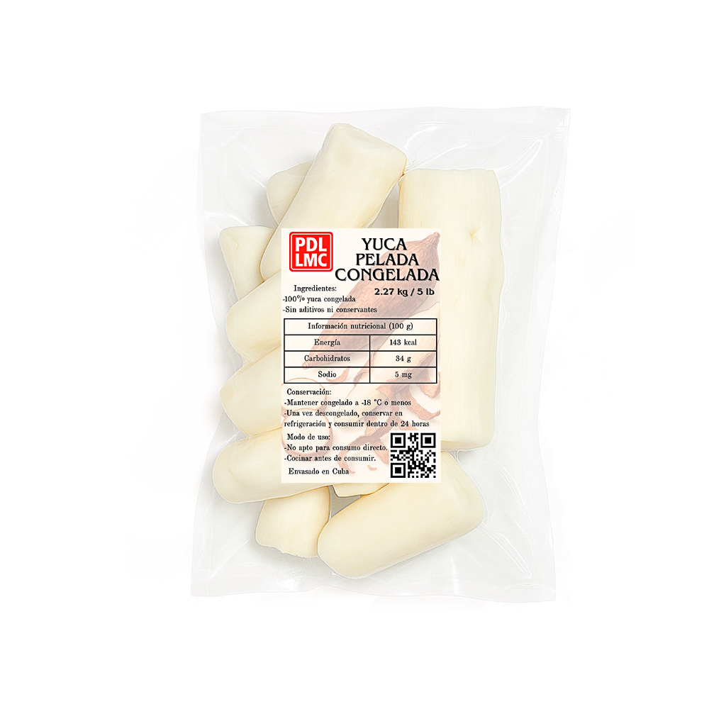 Yuca pelada congelada PDL LMC (2.27 kg / 5 lb) - Miniatura 2