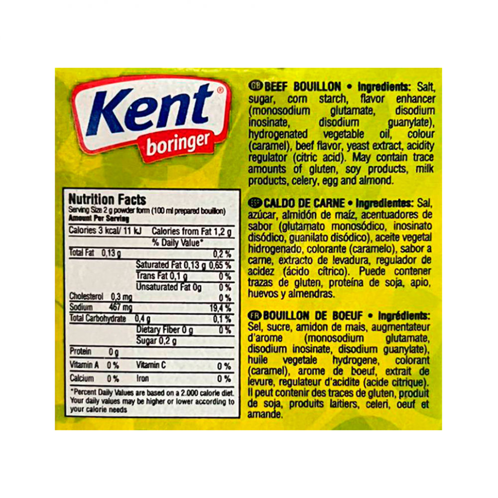 Caldo de res Kent Boringer (25 x 4 g) - Miniatura 3