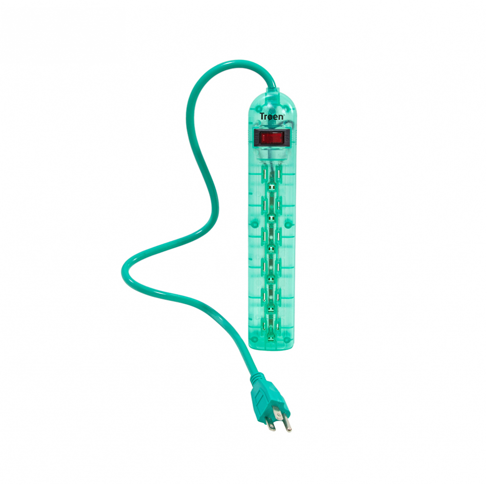 Regleta eléctrica de 50 cm 6 contactos Troen - Miniatura 2