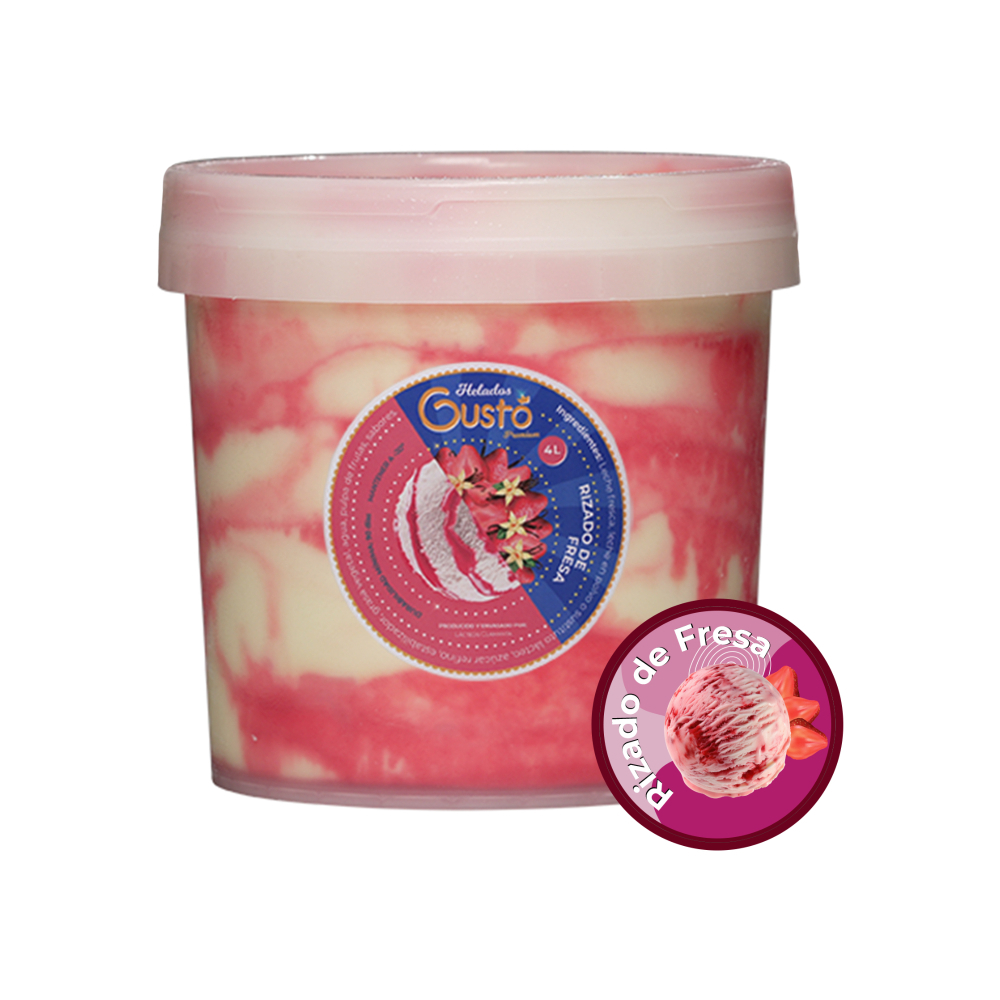 Helado Premium de rizado de fresa Gustó (4 L) - Miniatura 2