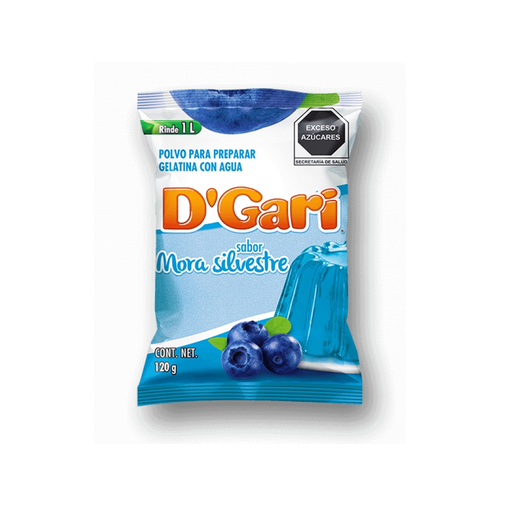 Gelatina de sabor mora silvestre D'Gari (120 g / 4.23 oz) - Miniatura 2