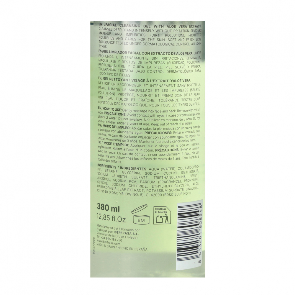 Gel limpiador facial con aloe vera Betrés 380 ml - Miniatura 3