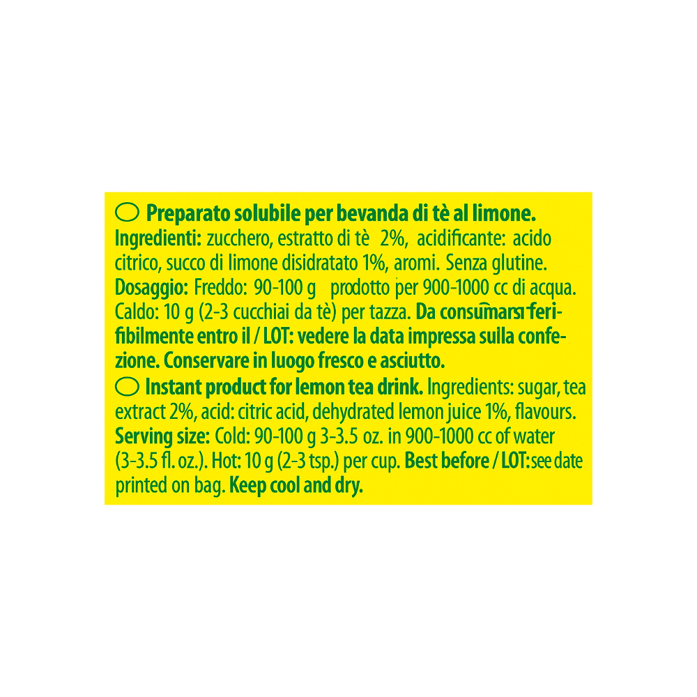Té instantáneo sabor limón Ristora (1 kg / 2.2 lb) - Miniatura 3
