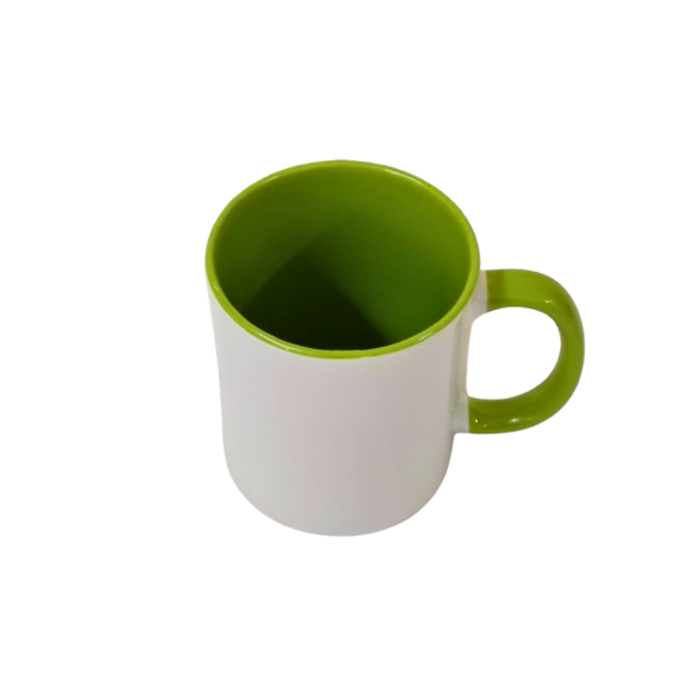 Taza de cerámica blanca y verde Torbex - Miniatura 2