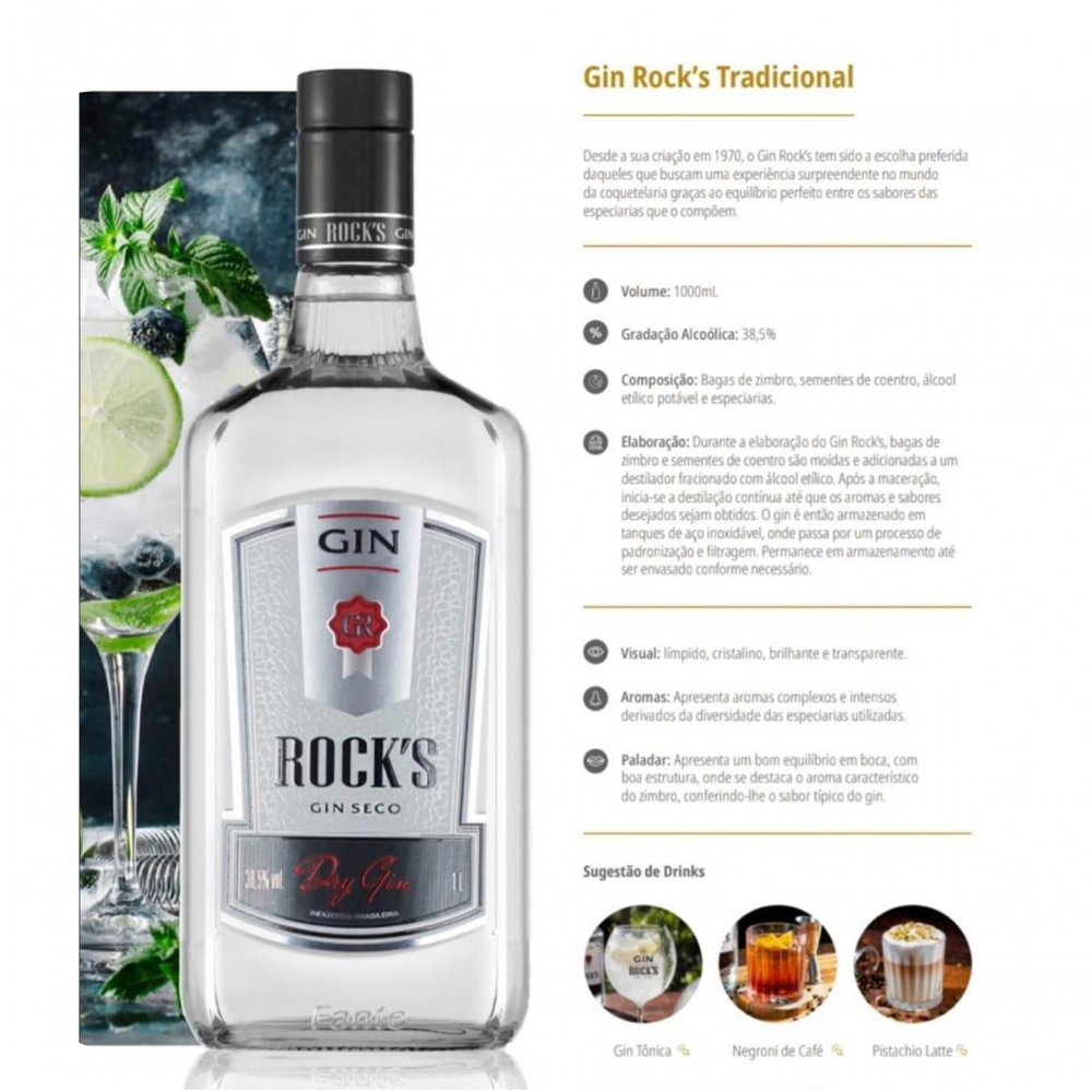 Gin Seco Rock'S (1000 ml) - Miniatura 3