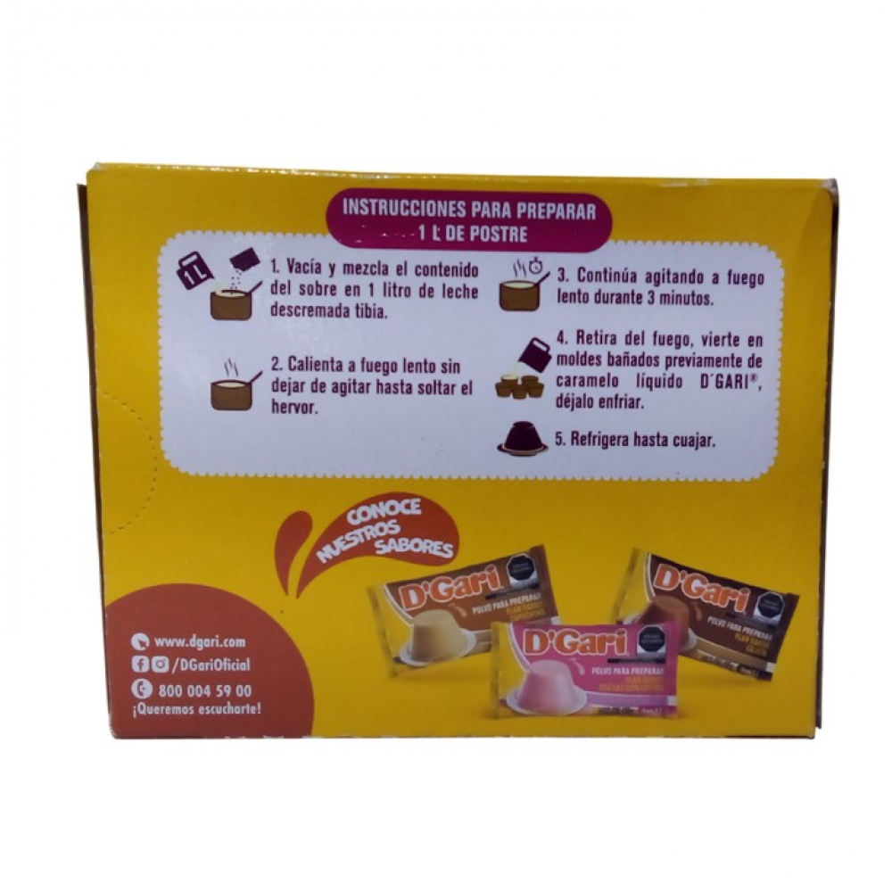 Polvo para preparar flan sabor vainilla D'Gari (134 g / 4.7 oz) - Miniatura 4