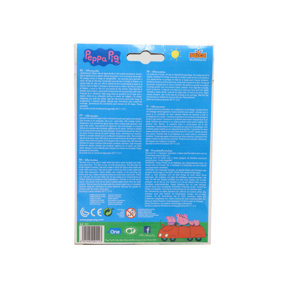Flotador -salvavidas- inflable redondo Peppa Pig - Miniatura 3