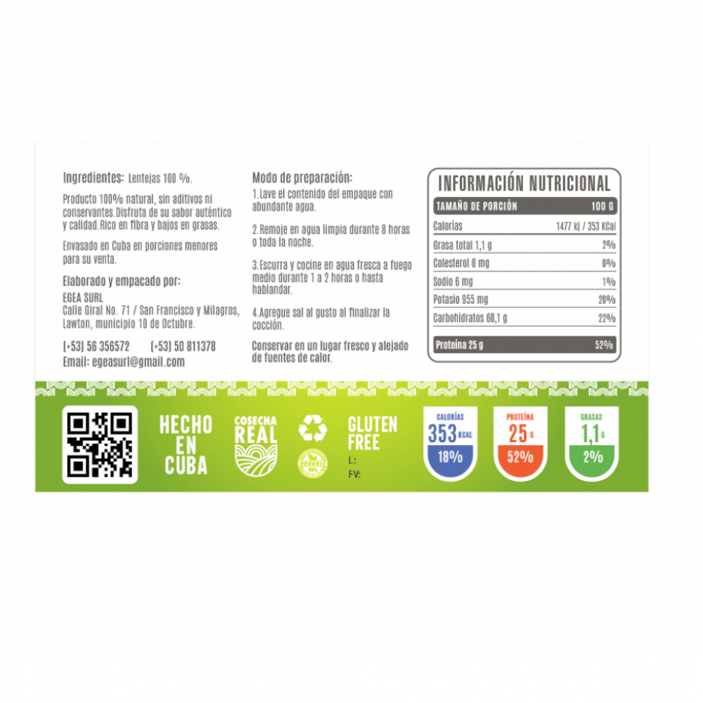 Lentejas Cosecha Real (6 x 500 g / 1.1 lb) - Miniatura 3