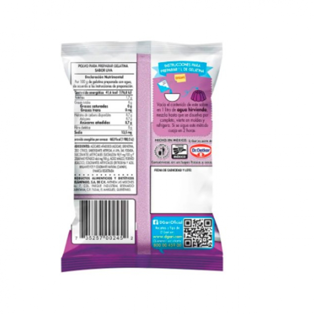 Gelatina sabor uva D'Gari (120 g / 4.2 oz) - Miniatura 2