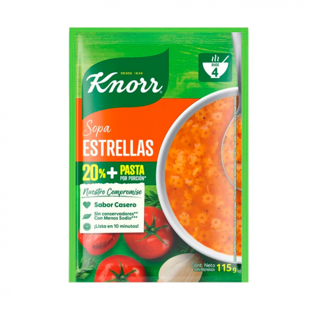 Sopa de estrellas Knorr (115 g / 4.05 oz) - Imagen 1