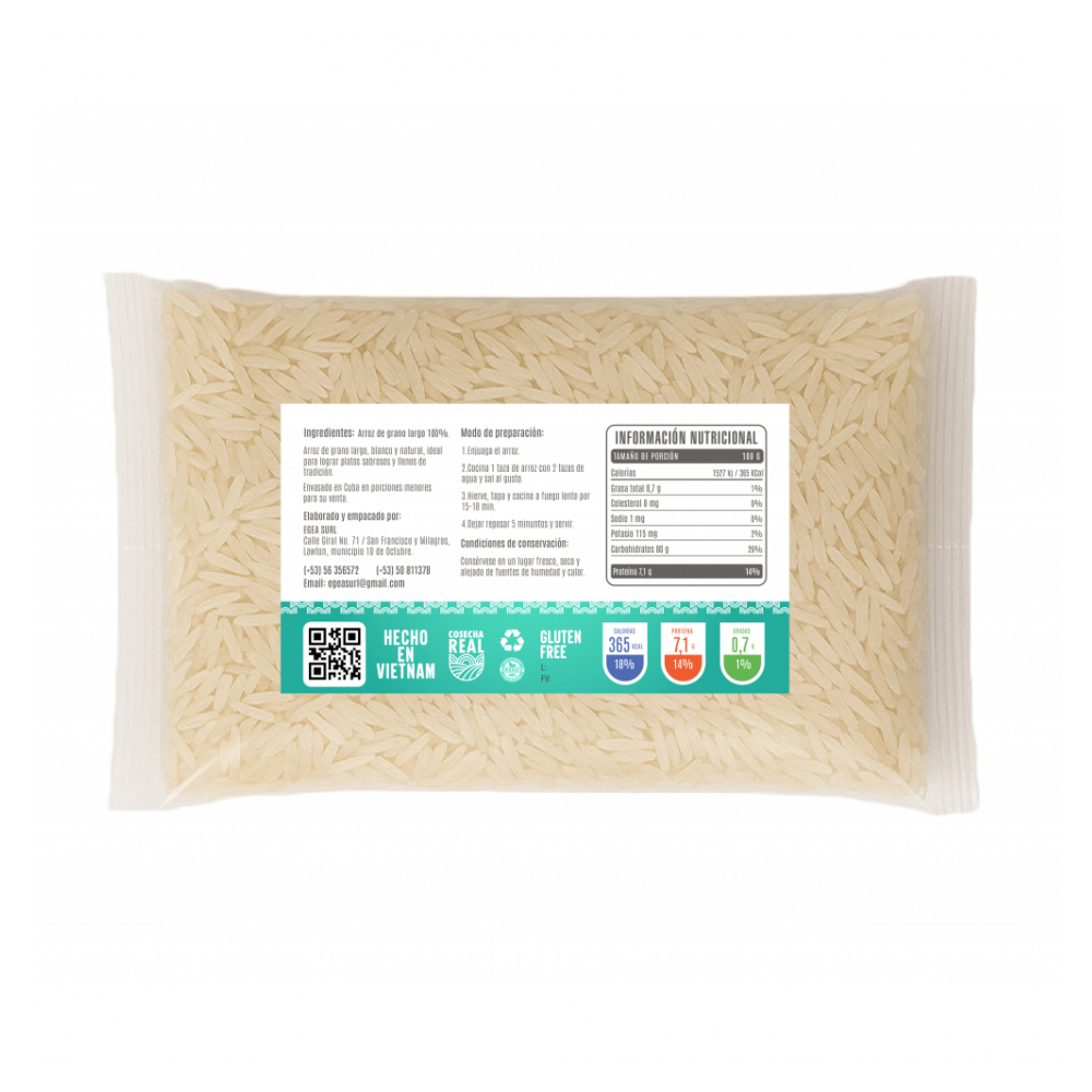 Arroz de grano largo Cosecha Real (10 x 1 kg / 2.2 lb) - Miniatura 3