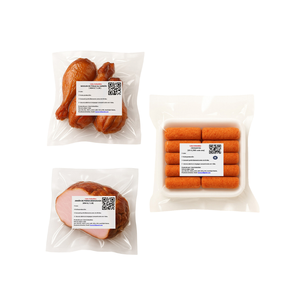 Jamón de pierna deshuesada + Muslos de pollo al carbón + Croquetas de jamón - Miniatura 3