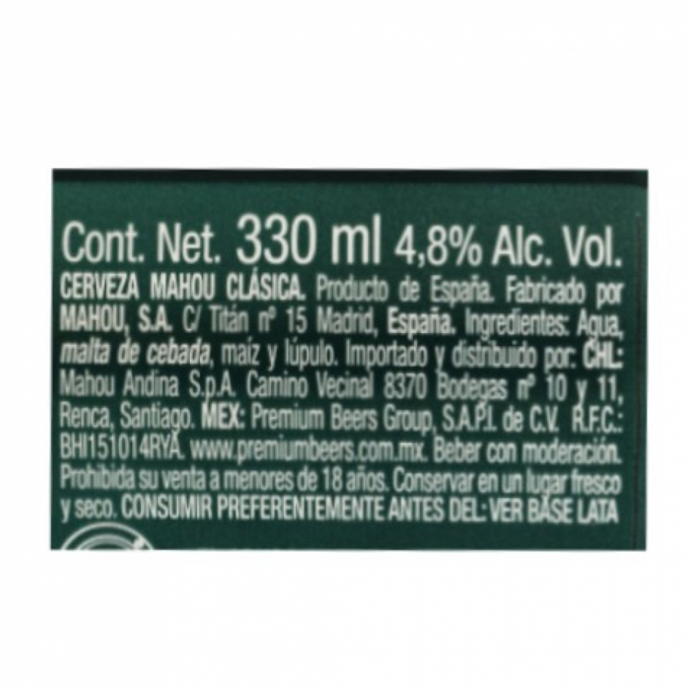 Cerveza clásica Mahou (6 x 330 ml) - Miniatura 3