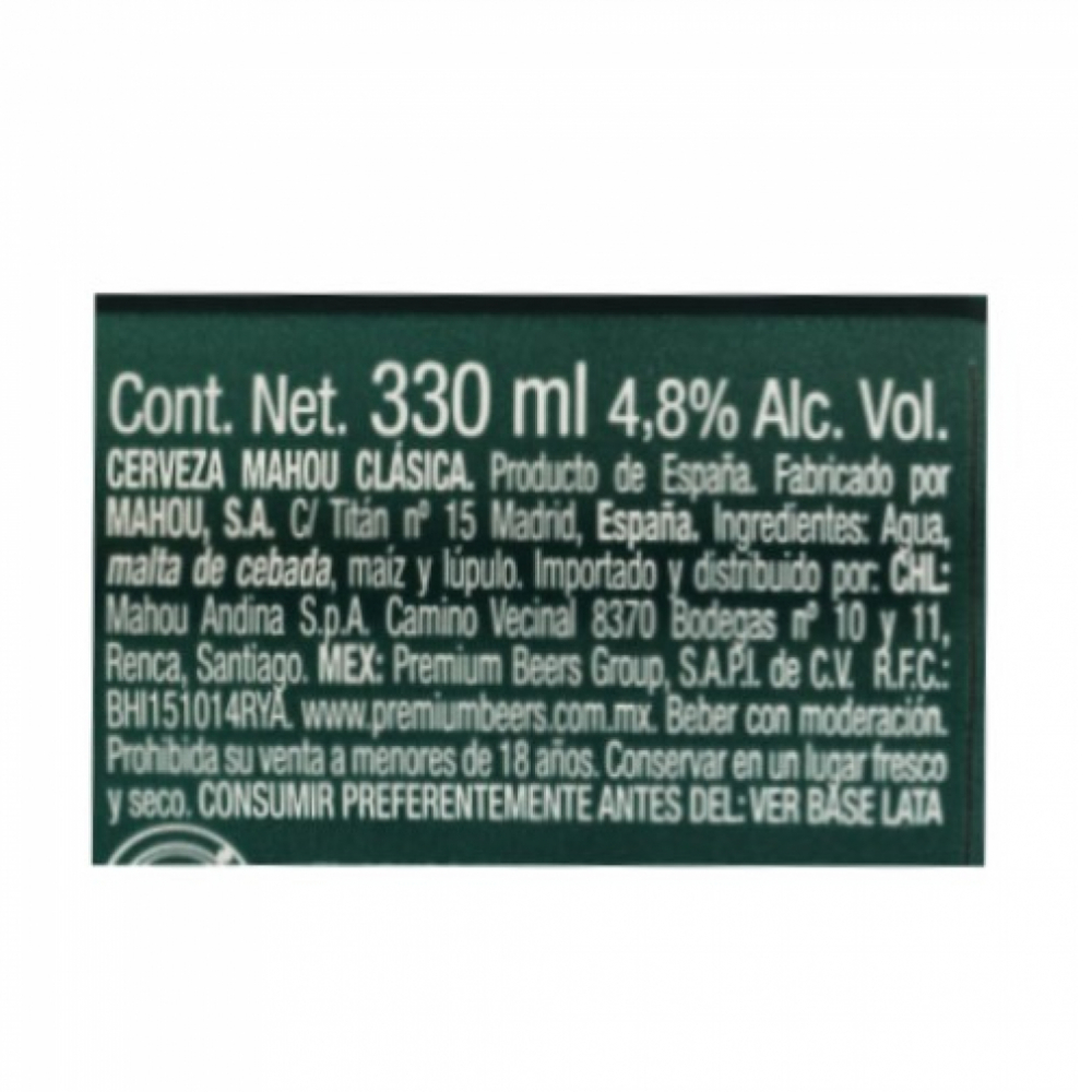 Cerveza clásica Mahou (12 x 330 ml) - Miniatura 3