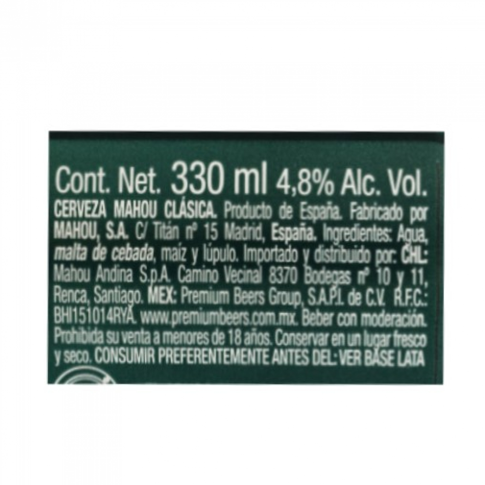 Cerveza clásica Mahou (24 x 330 ml) - Miniatura 3