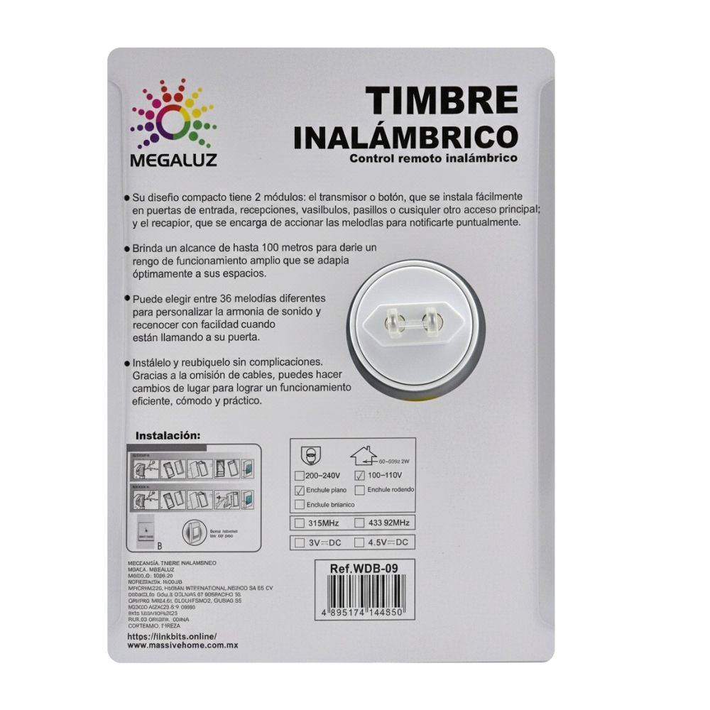 Timbre inalámbrico Megaluz - Miniatura 3