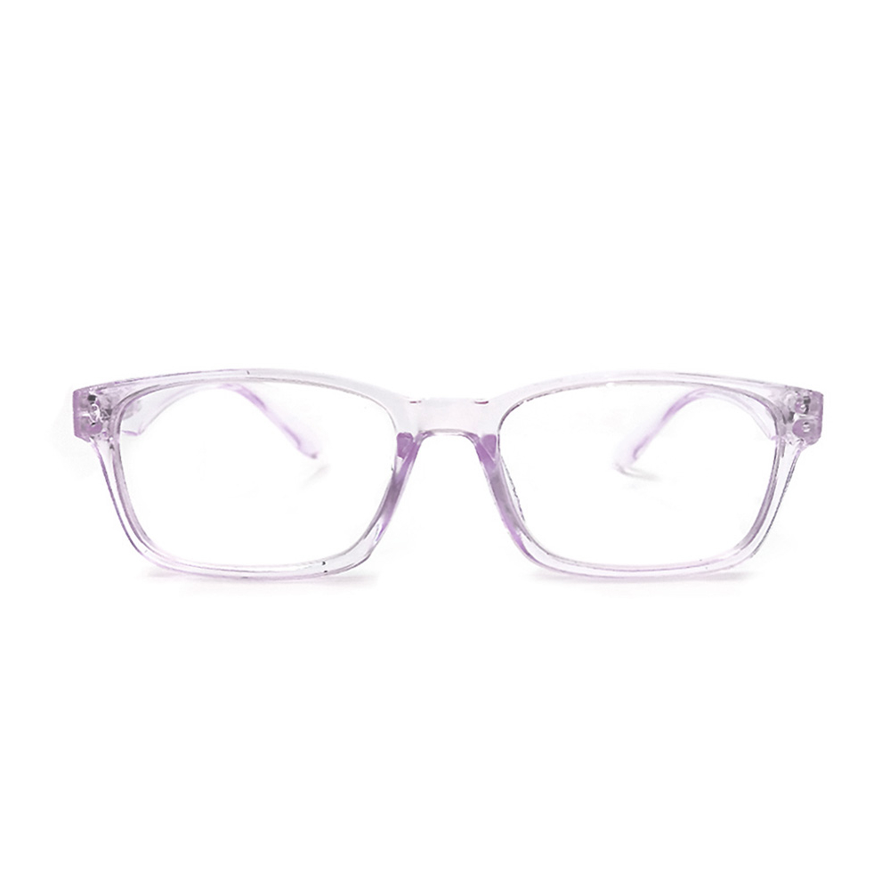 Square prescription glasses light purple (Diopters: