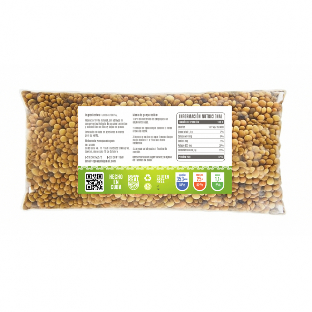 Lentejas Cosecha Real (3 x 500 g / 1.1 lb) - Miniatura 2