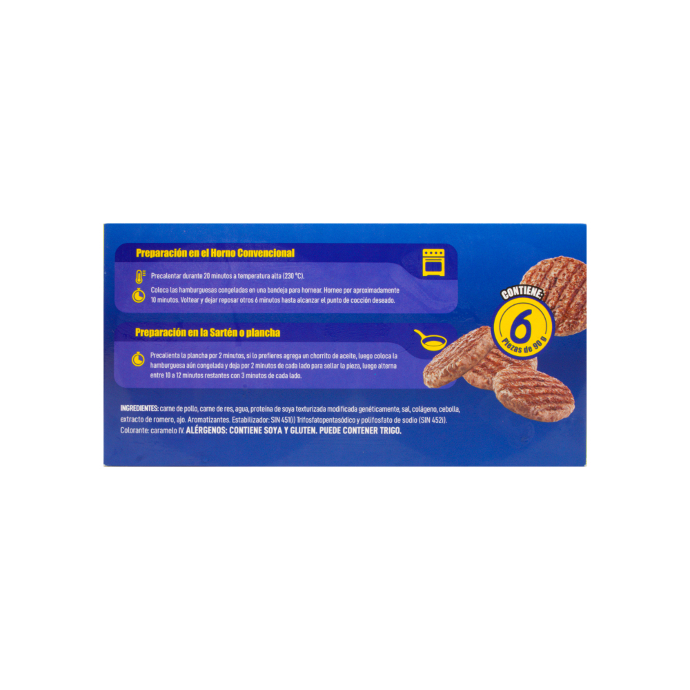 Hamburguesas mixtas de pollo y res La Favorita Plus (6 x 90 g / 3.17 oz) - Miniatura 2