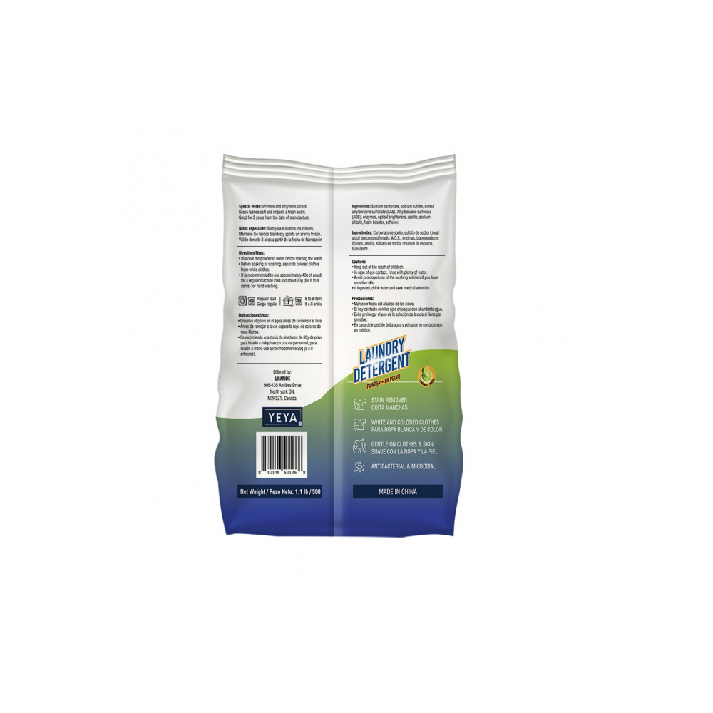 Detergente en polvo con aroma a limón Yeya (20 x 500 g / 1.1 lb) - Miniatura 2