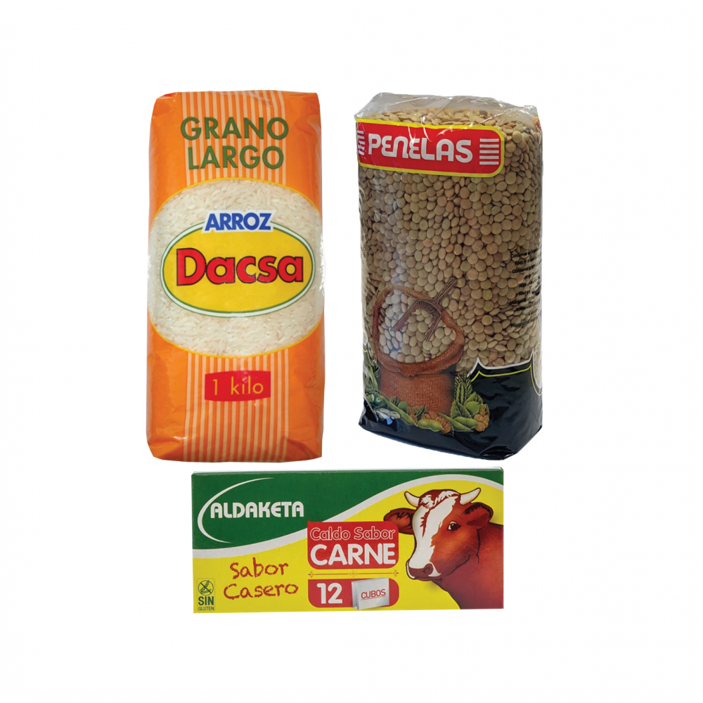 Arroz largo + Lenteja castellana + Caldo sabor carne - Miniatura 2