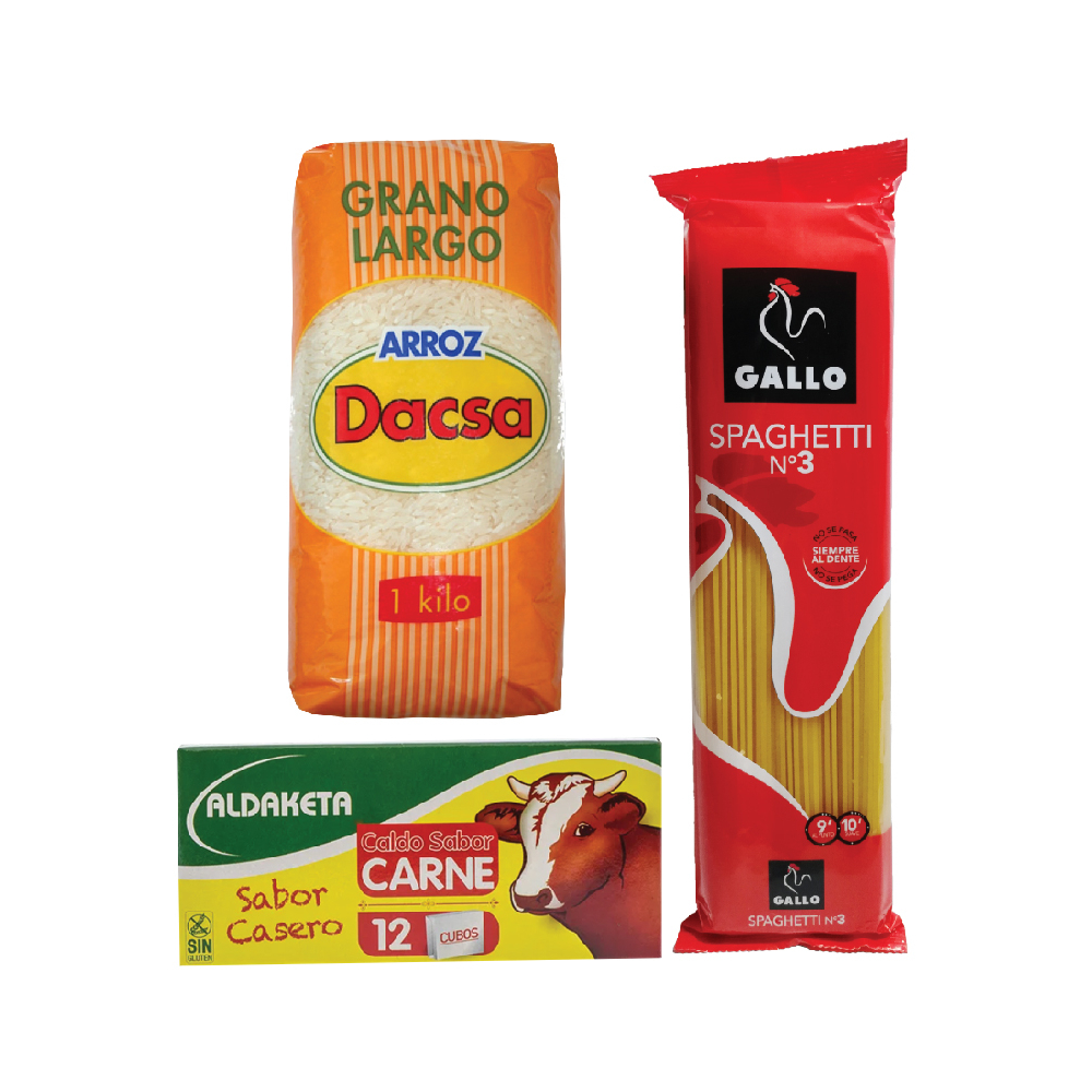 Arroz largo + Espaguetis No. 3 + Caldo sabor carne - Miniatura 2