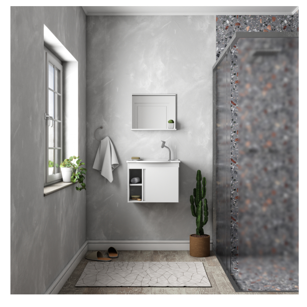 Mueble de baño blanco en madera Cozimax Safira - Miniatura 2