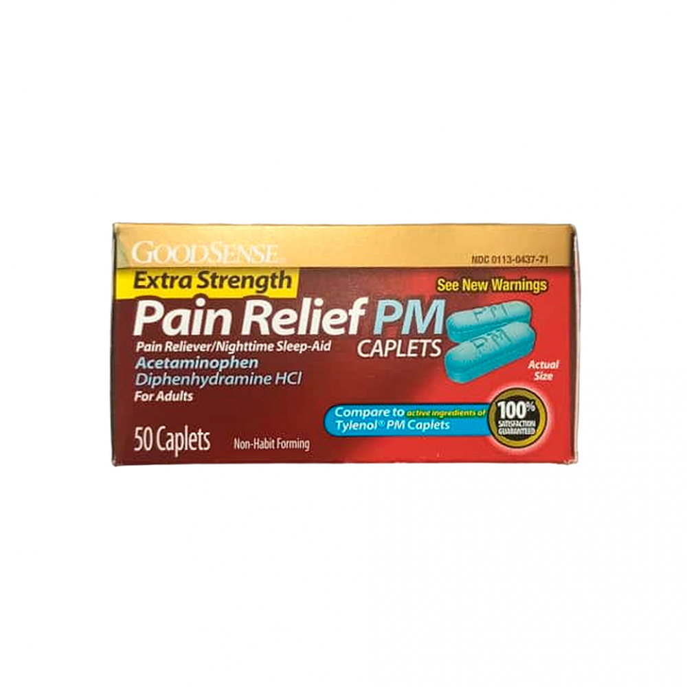 Acetaminofén 500 mg + Clorhidrato de Difenhidramina 25 mg GoodSense (50 tabletas) - Miniatura 4