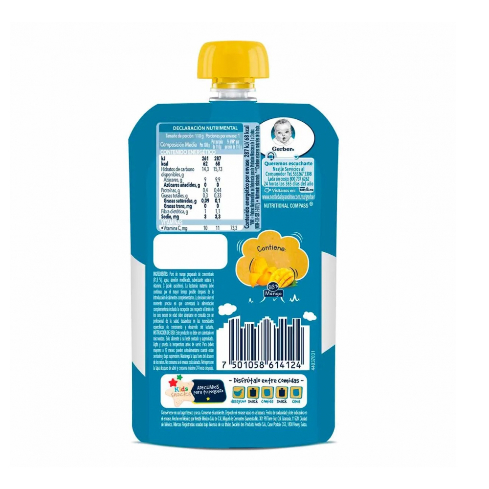 Comida papilla para bebés etapa 4 sabor mango Gerber Junior (110 g / 3.88 oz) - Miniatura 2