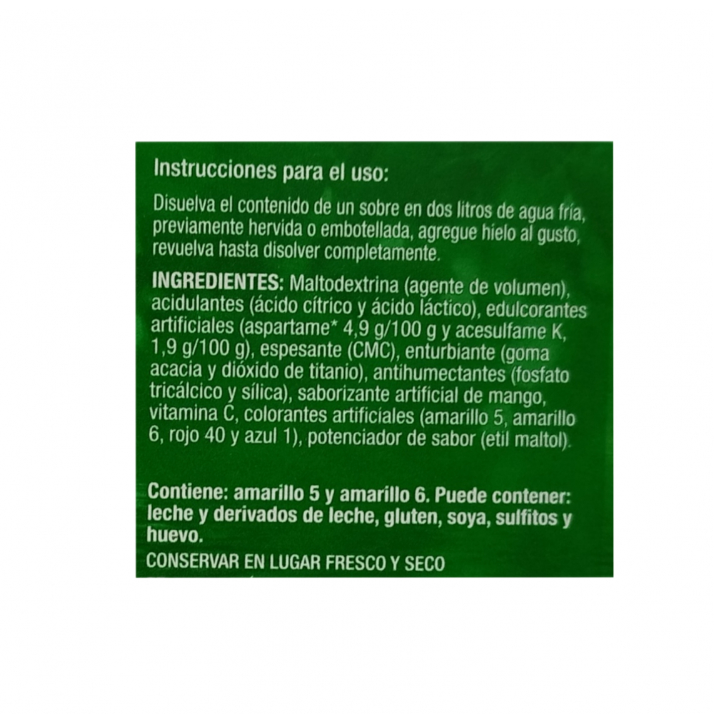 Refresco instantáneo sabor mango Zuko (104 g / 3.67 oz) - Miniatura 2