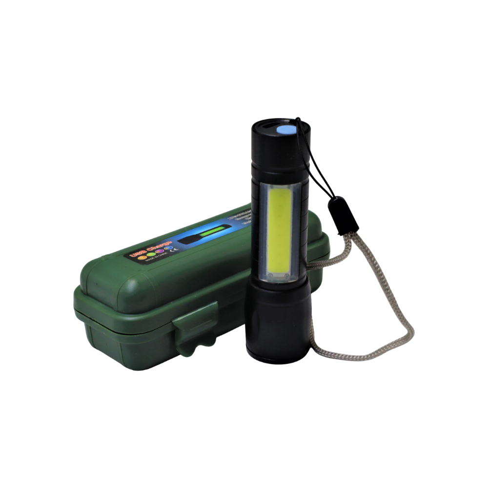 Mini linterna táctica de mano y barra a un costado luz LED Electrocuba - Miniatura 3