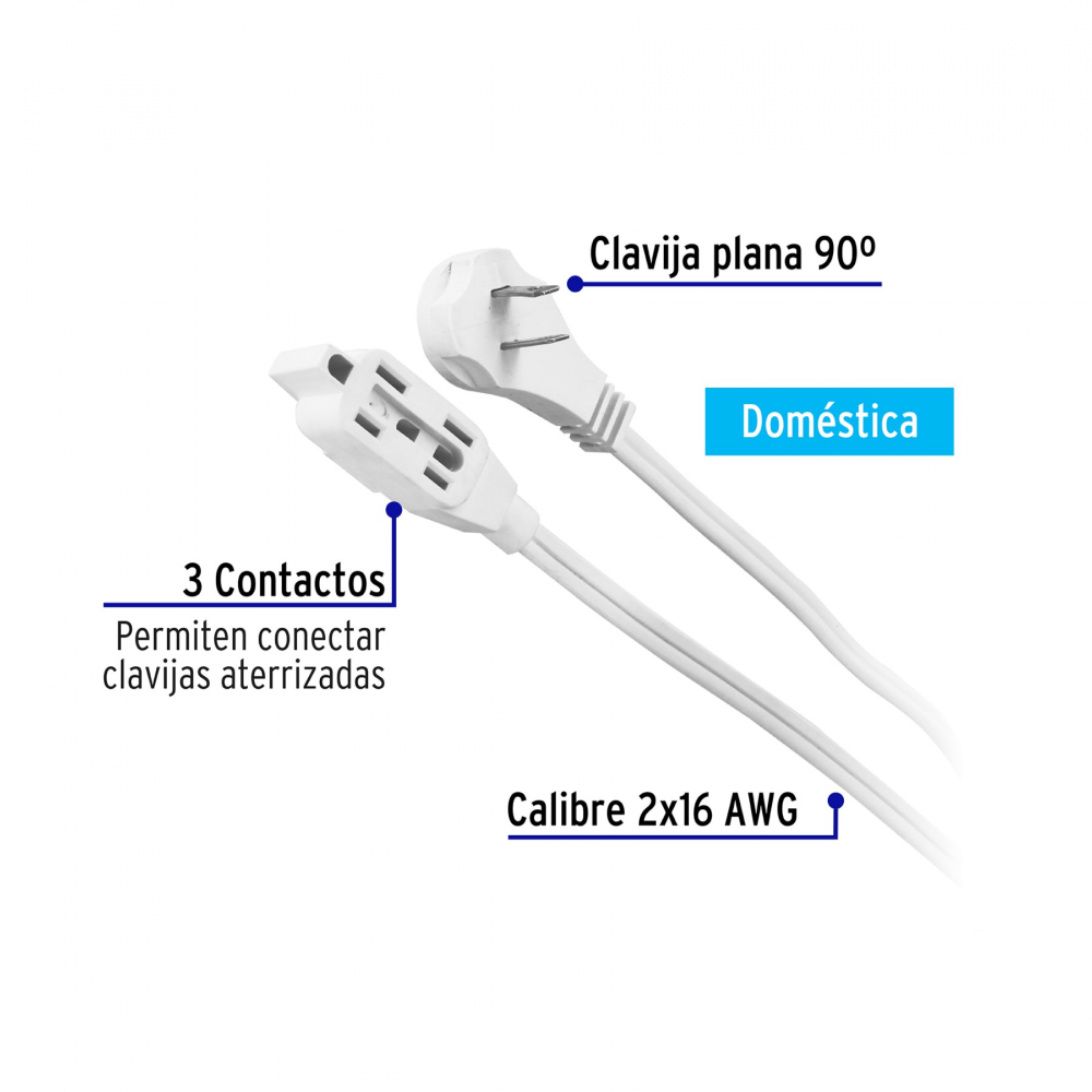 Extensión eléctrica de 2m Volteck 48000 - Miniatura 2