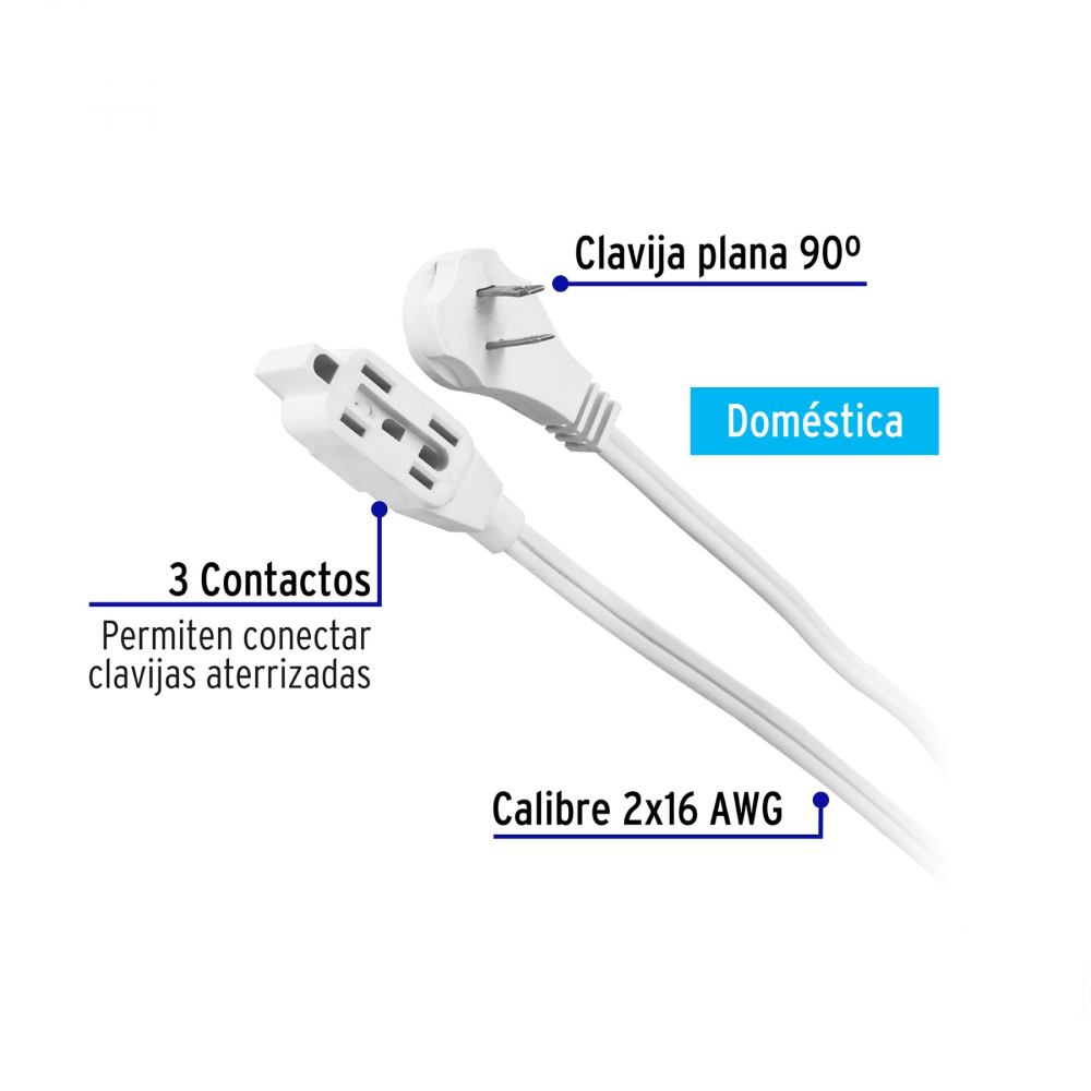 Extensión eléctrica de 5m Volteck 48018 - Miniatura 2