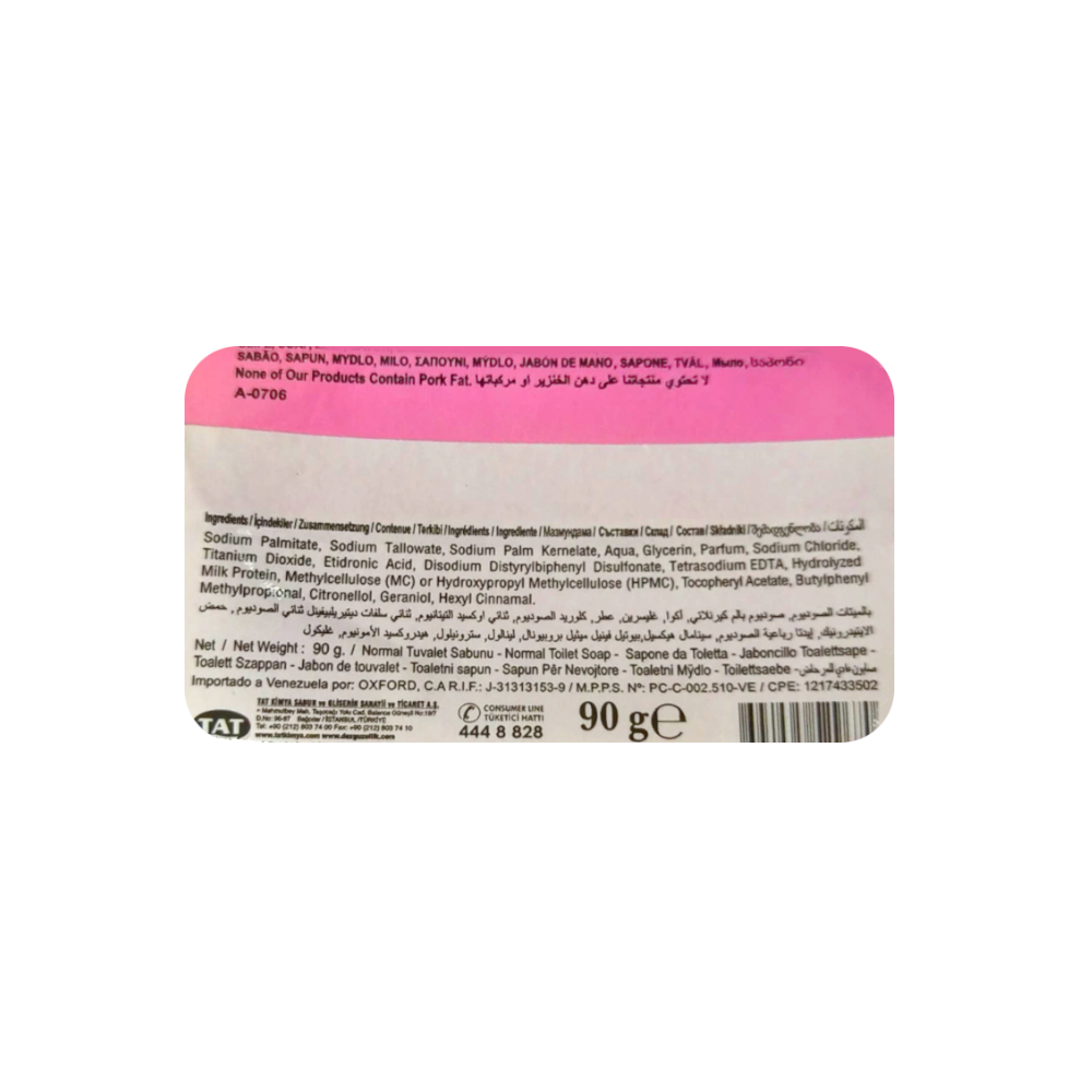 Jabón de tocador rosa y leche Dex (90 g / 3.17 oz) - Miniatura 2