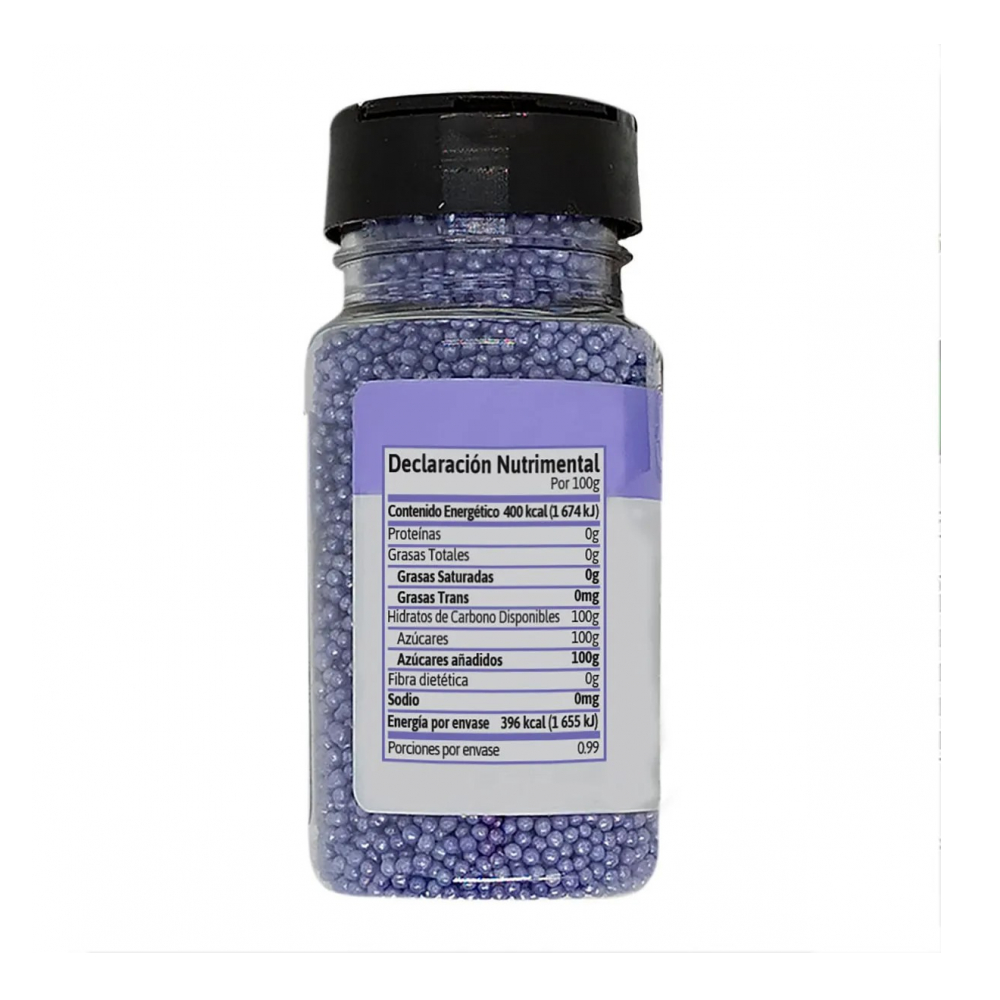 Perlas moradas para decorar postres Bakersfield (99 g / 3.5 oz) - Miniatura 3