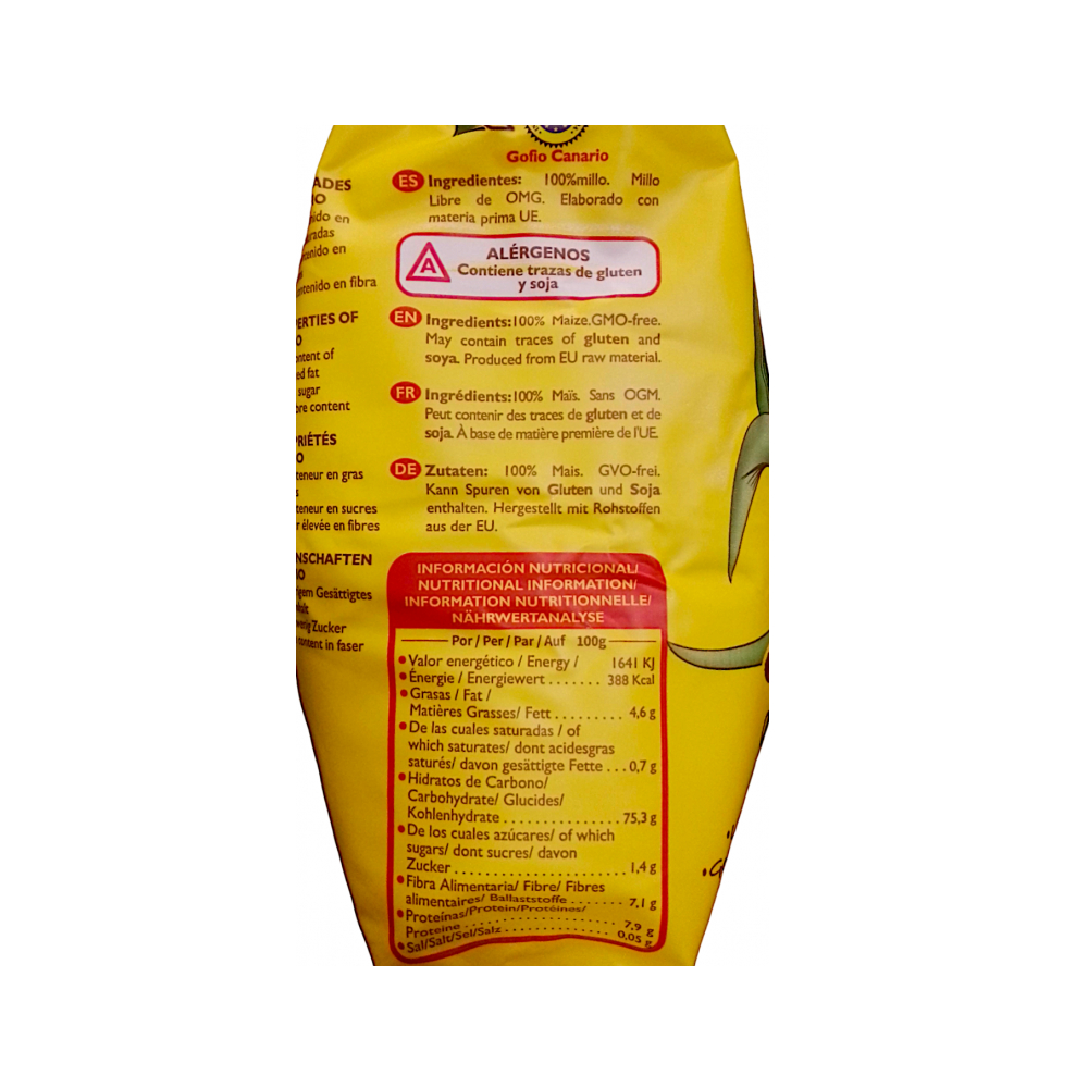 Gofio de maíz con tueste ligero La Piña (500 g / 1.1 lb) - Miniatura 2