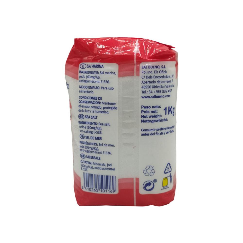 Sal yodada Bueno (1 kg / 2.2 lb) - Miniatura 2