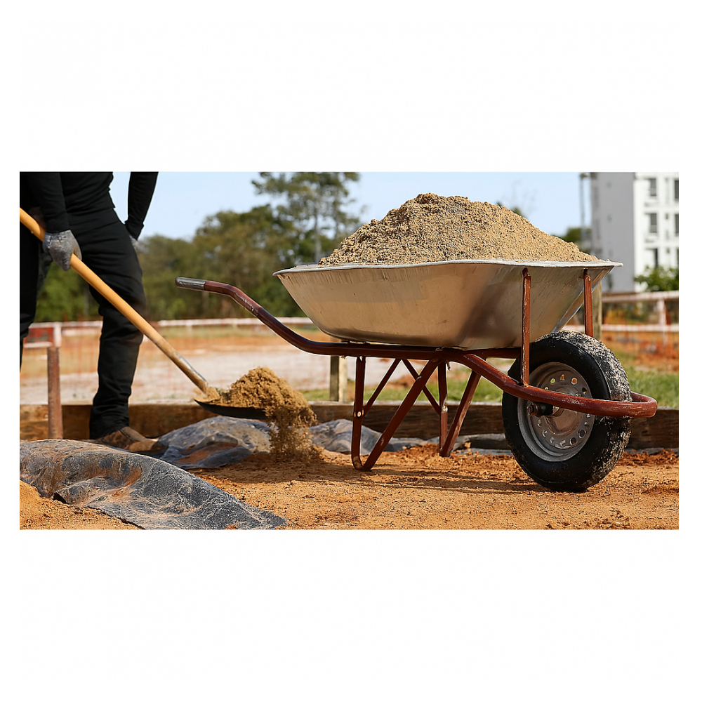 Carretilla galvanizada gris de carga cubo recto Vonder' - Miniatura 2