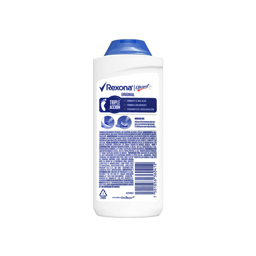 Talco desodorante para pies Rexona (100 g / 3.53 oz) - Miniatura 4