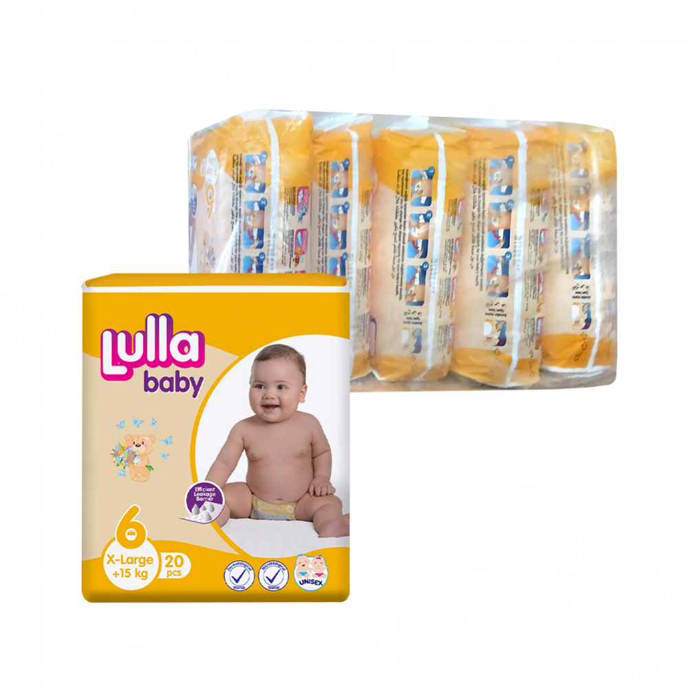 Lulla.by bebê Lulla Baby X-Large disposable diapers for baby stage 6 (5 x 20 U